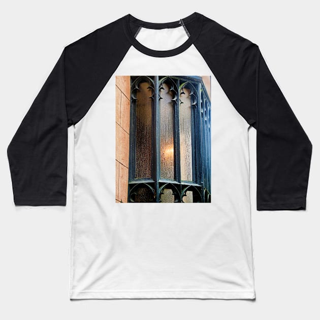 Church Window Baseball T-Shirt by EileenMcVey